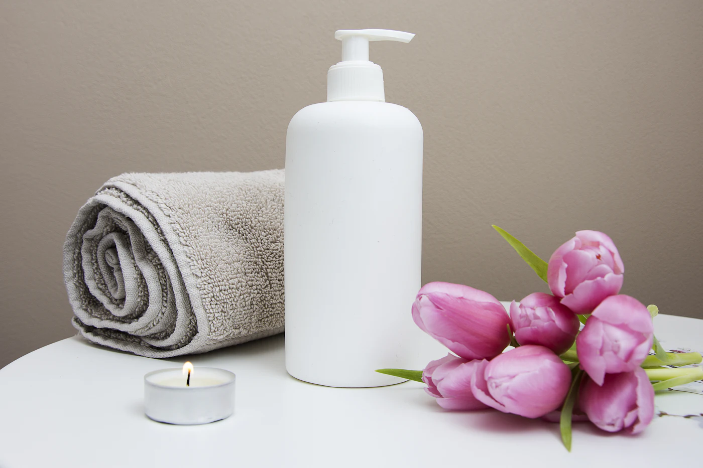 fresh towels and clean supplies