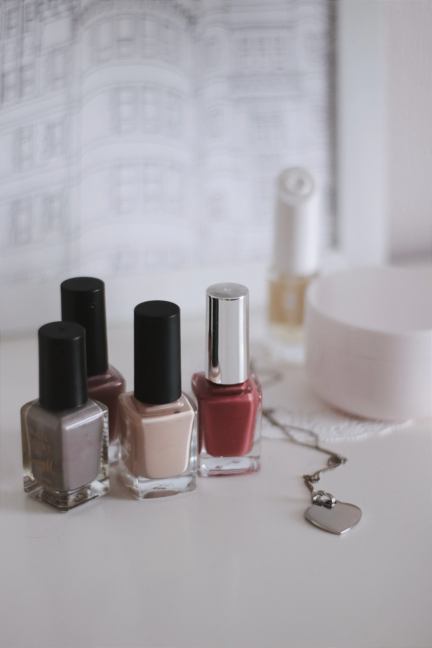non-toxic polish bottles in a row