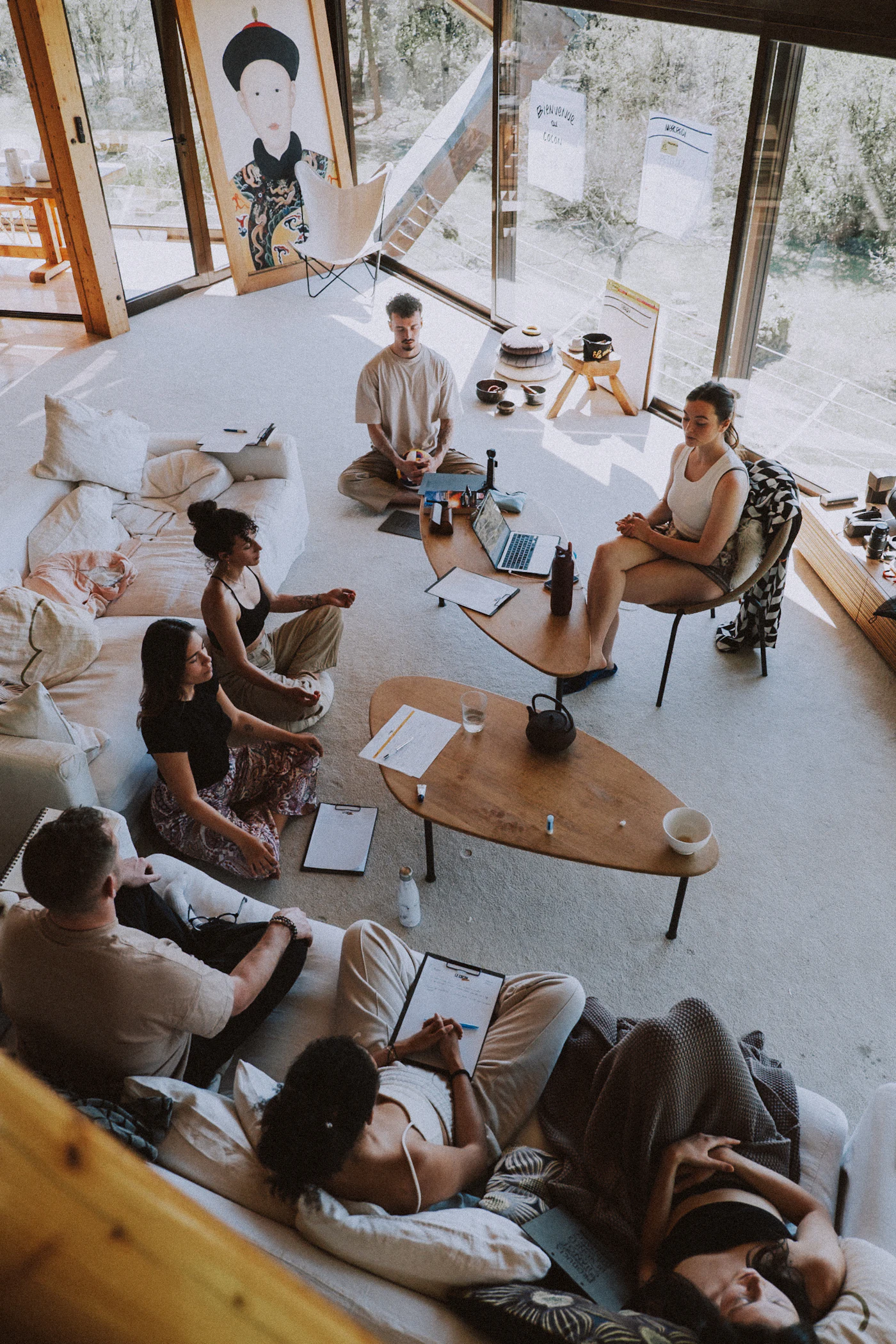 a group wellness session